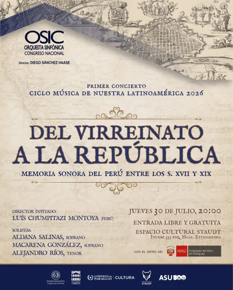 Primer Concierto Ciclo Música de Nuestra Latinoamérica 2026 – Del Virreinato a la República