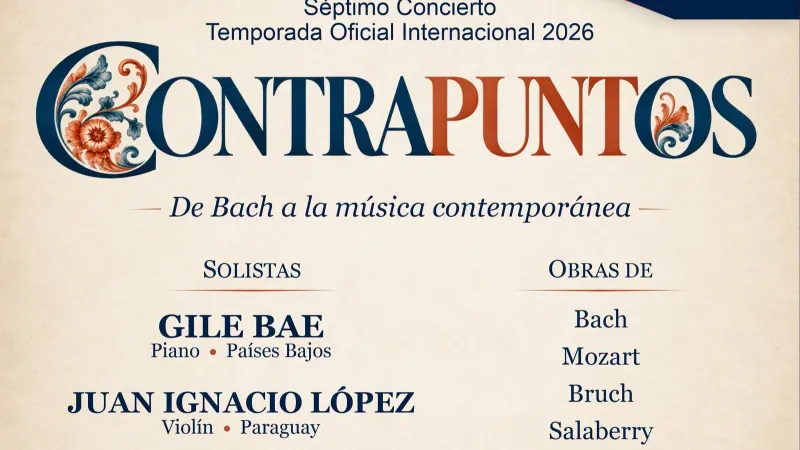 Séptimo Concierto de Temporada Oficial Internacional – Contrapuntos. De Bach a la música contemporánea