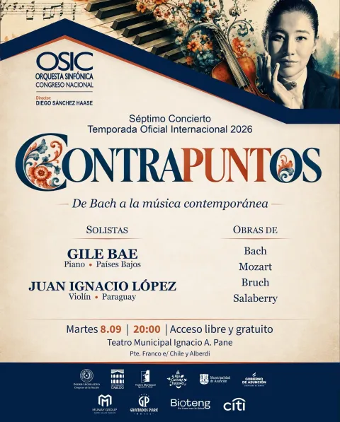 Séptimo Concierto de Temporada Oficial Internacional – Contrapuntos. De Bach a la música contemporánea