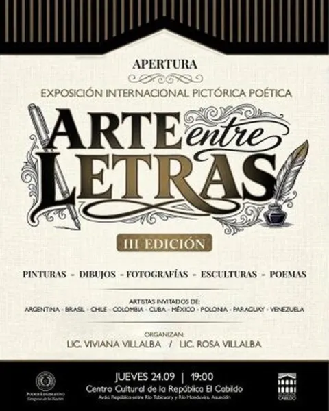«Arte entre Letras III»: exposición pictórica y poética internacional