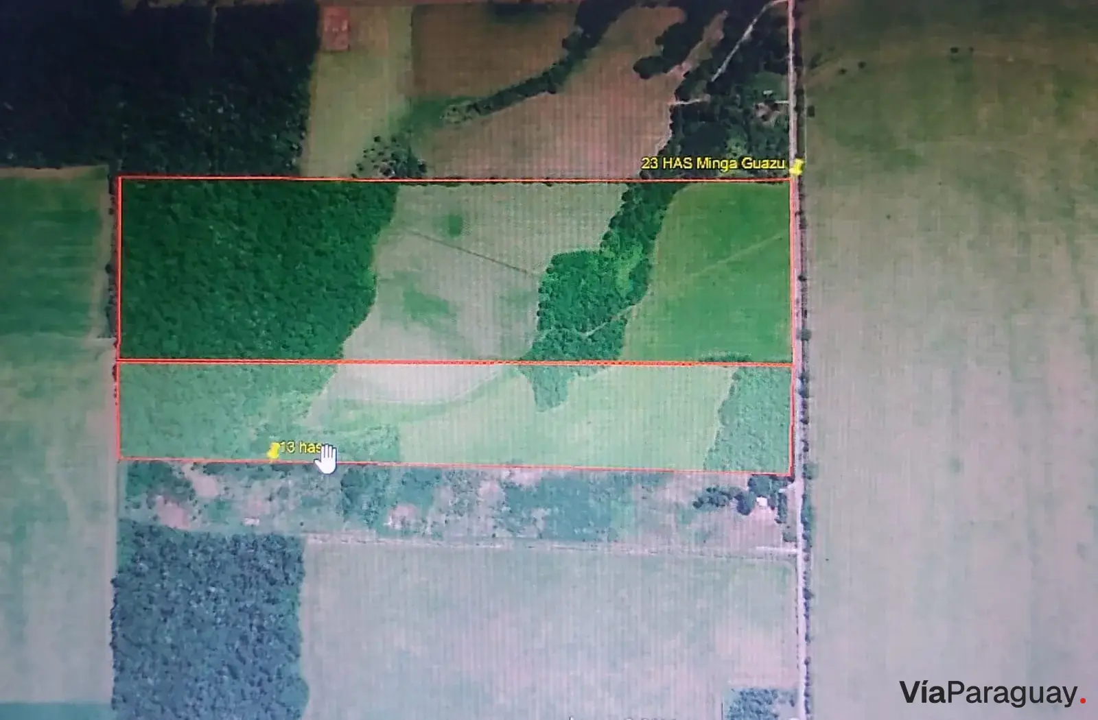 Propiedad rural de 36 ha en venta en Minga Guazú, Alto Paraná