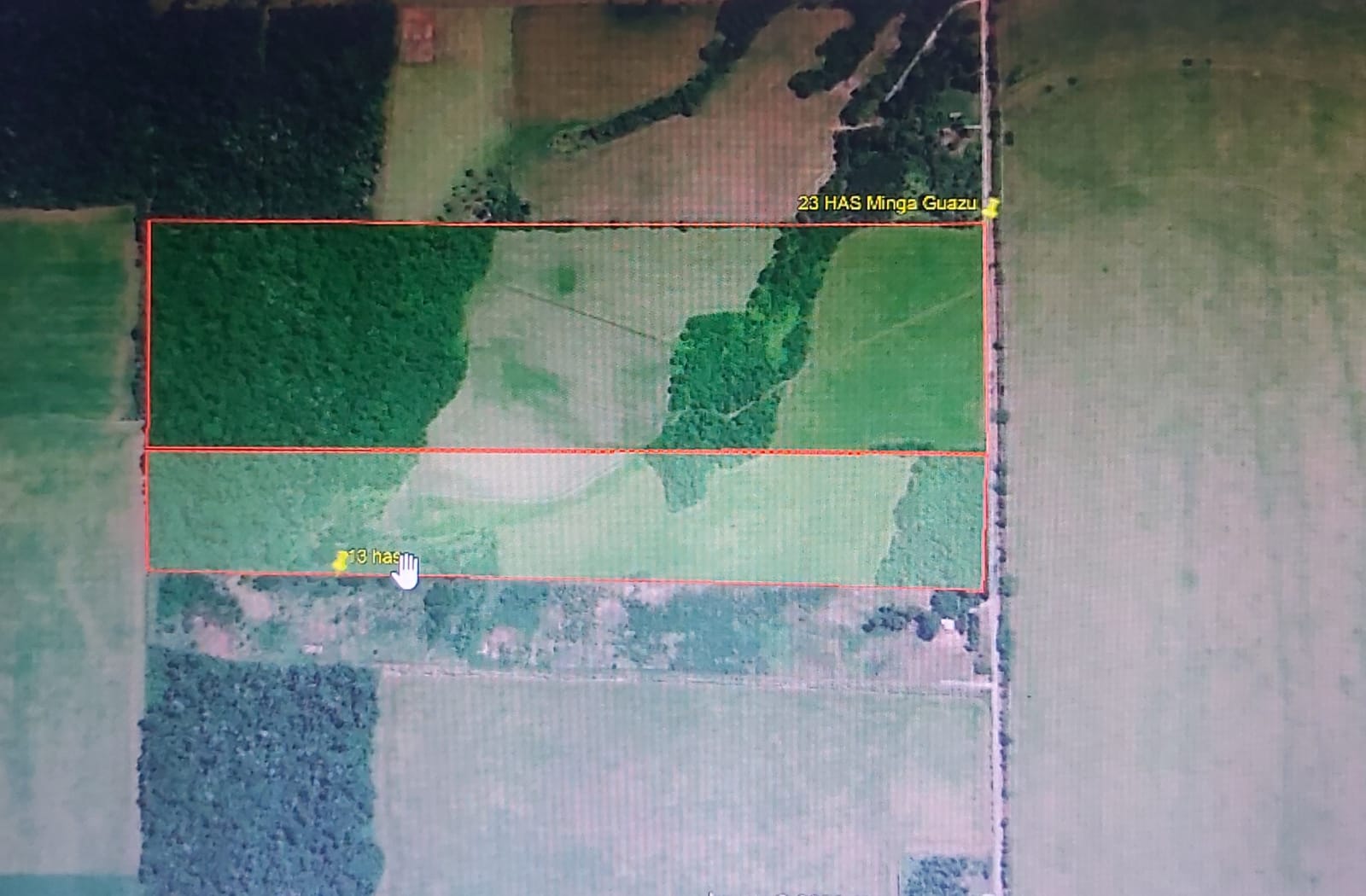 Propiedad rural de 36 ha en venta en Minga Guazú, Alto Paraná