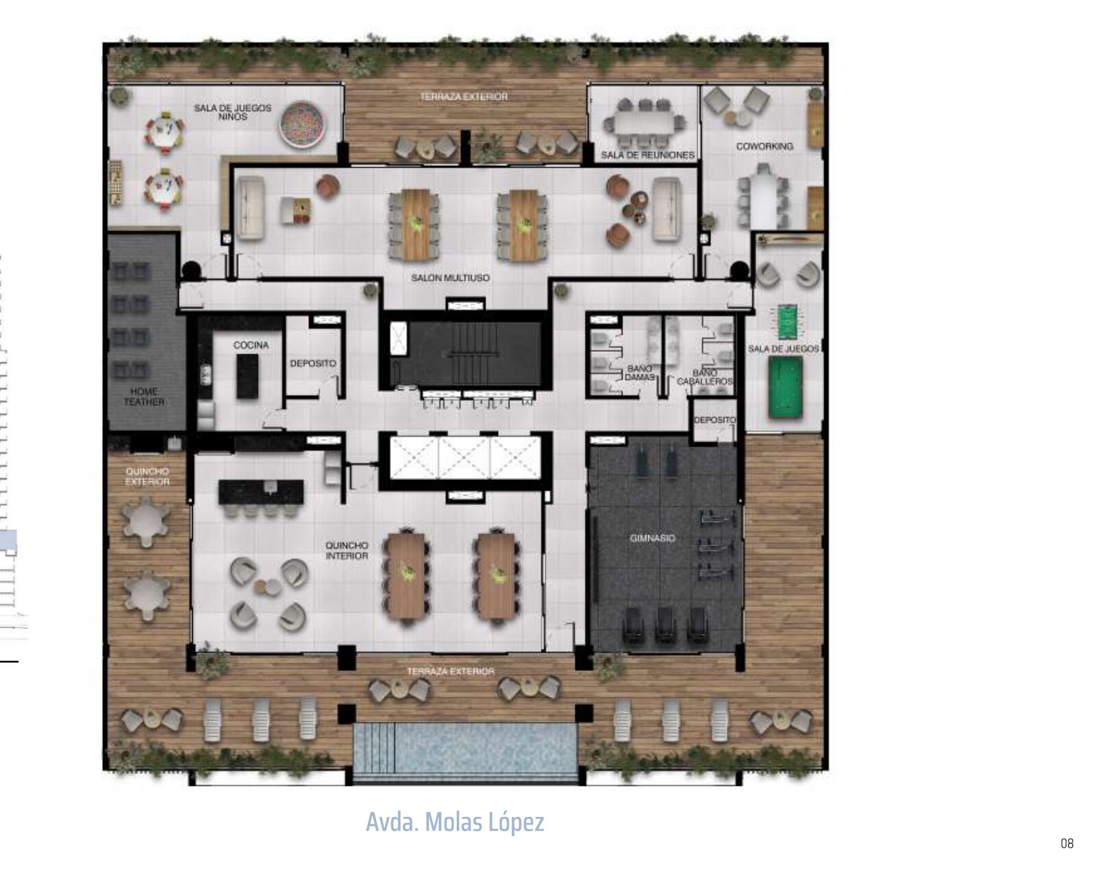 Planta de amenities