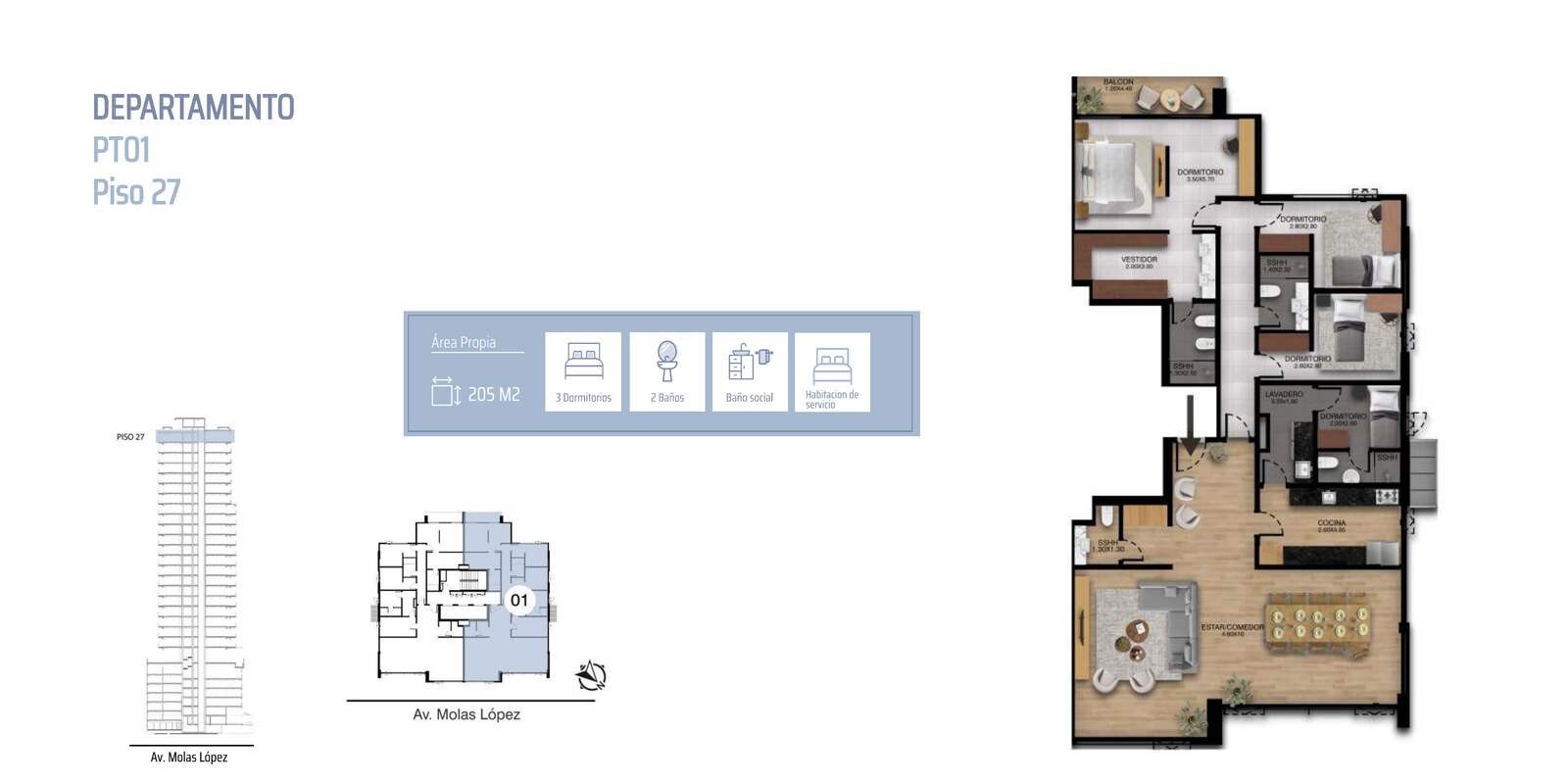 bed 3 Habitaciones