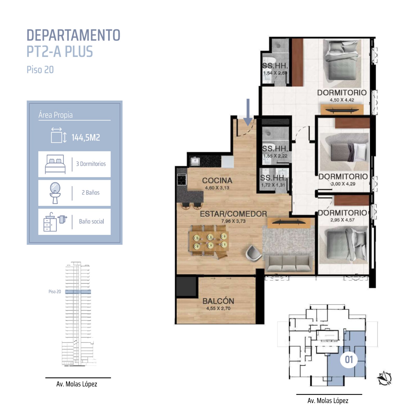bed 3 Habitaciones