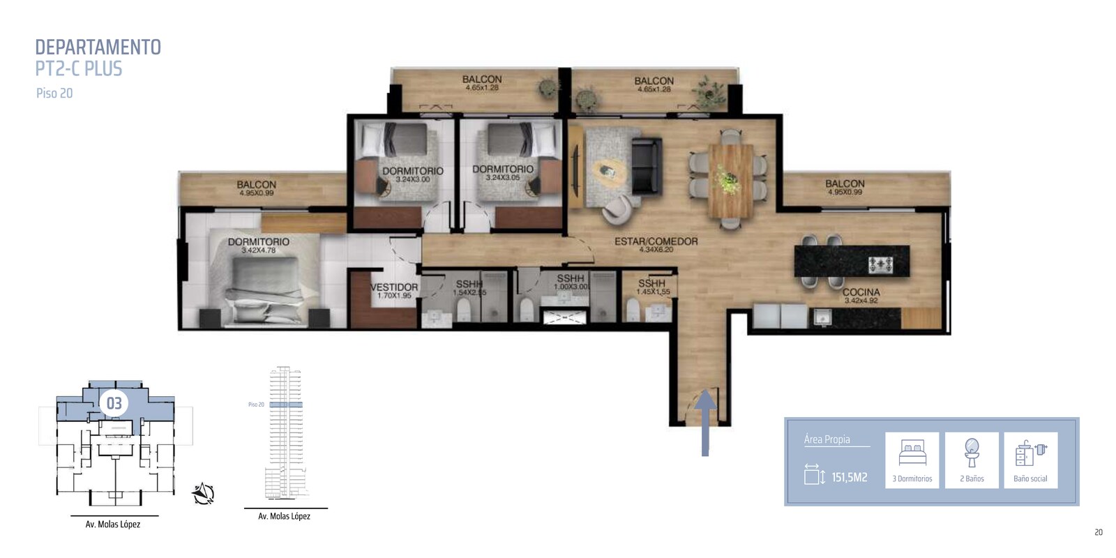 bed 3 Habitaciones