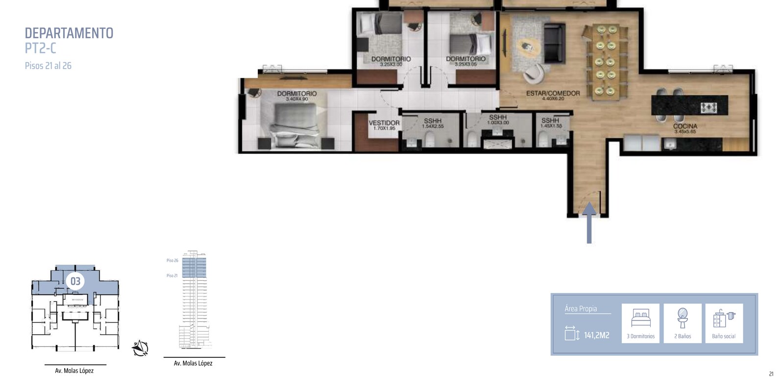 bed 3 Habitaciones