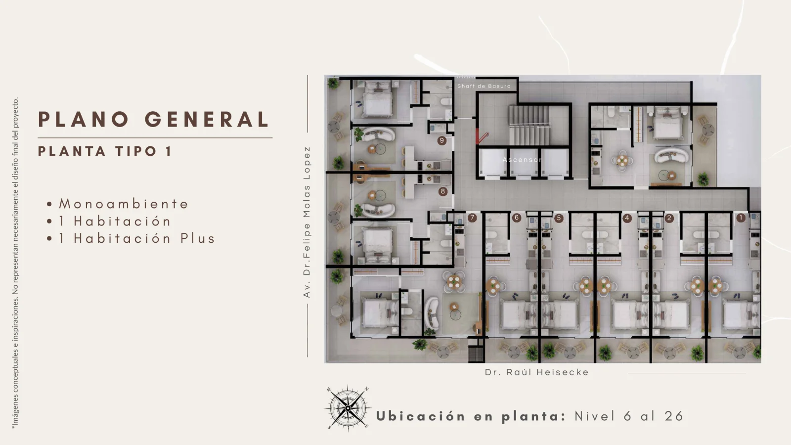Planta tipo 1 (9 unidades)