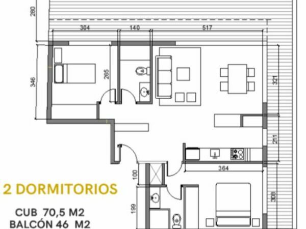 dorm. 2 DORMITORIOS