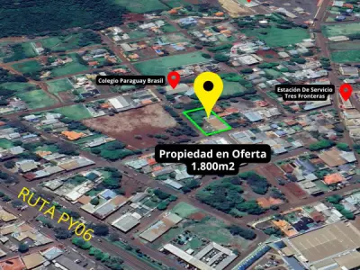 4 terrenos en venta en Santa Rita, Alto Paraná