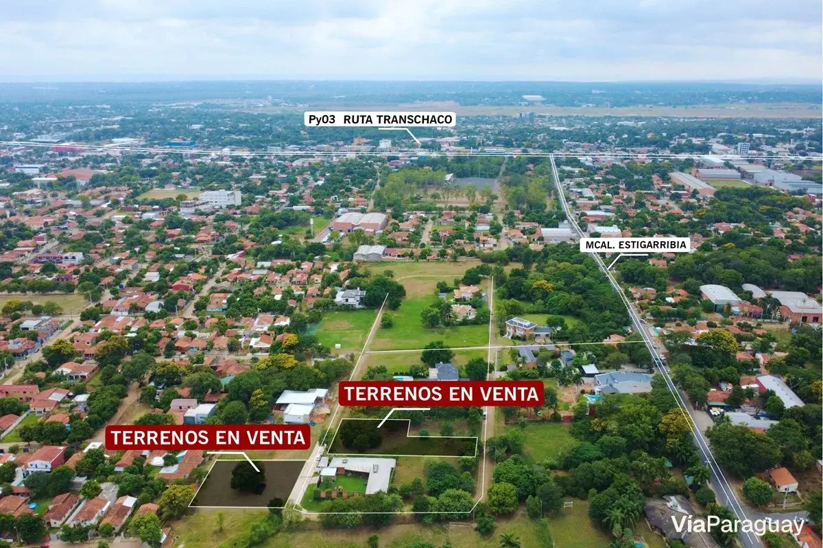 5 lots for sale in gated community in Mariano Roque Alonso