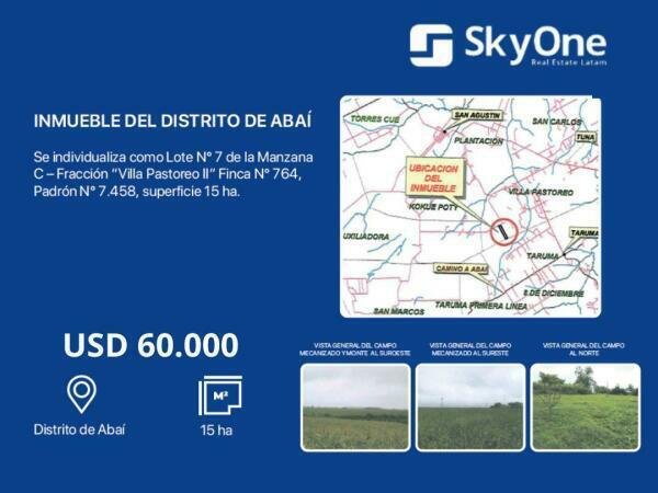 Campo en venta en Dr. Juan Manuel Frutos, Caaguazú