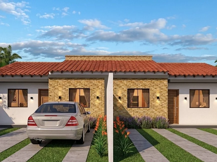 Casa nova com churrasqueira em San Antonio