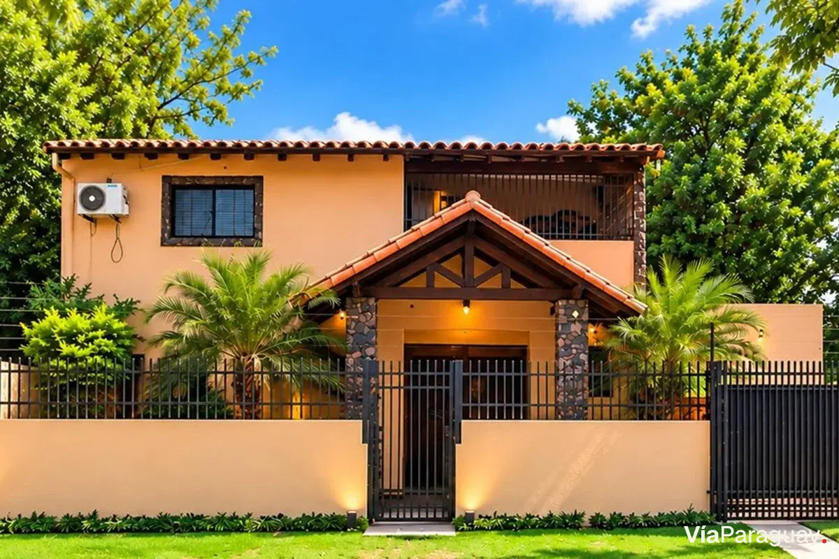 Casa ampla mobiliada para alugar em Mariano Roque Alonso