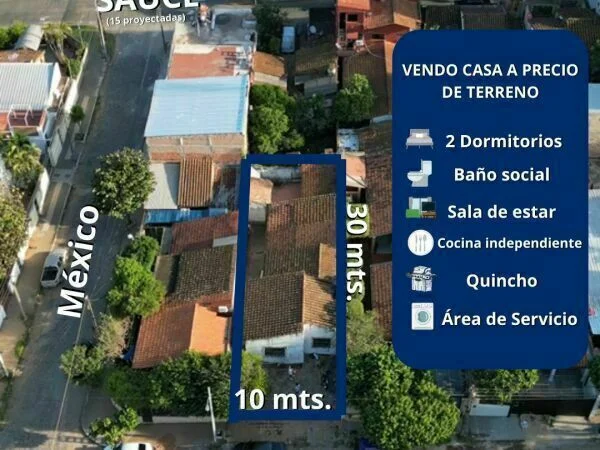 Casa à venda no Barrio Obrero, Assunção