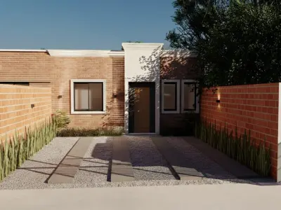 Casa moderna nova em Capiatá com quintal e dois quartos