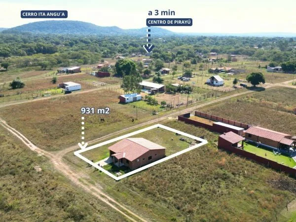 Casa de campo à venda em Pirayú, Paraguarí – 3 quartos, construção nova