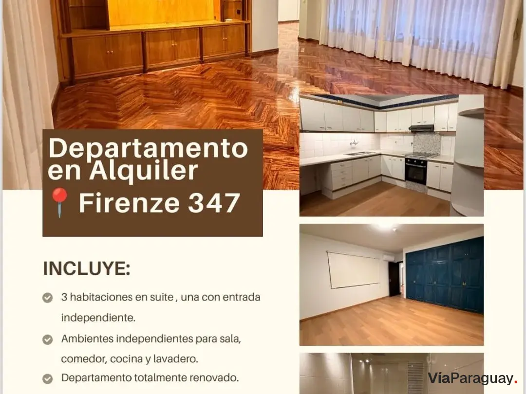 Departamento 3 dormitorios en alquiler en Recoleta