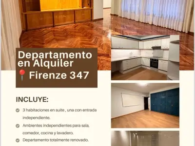 Departamento 3 dormitorios en alquiler en Recoleta