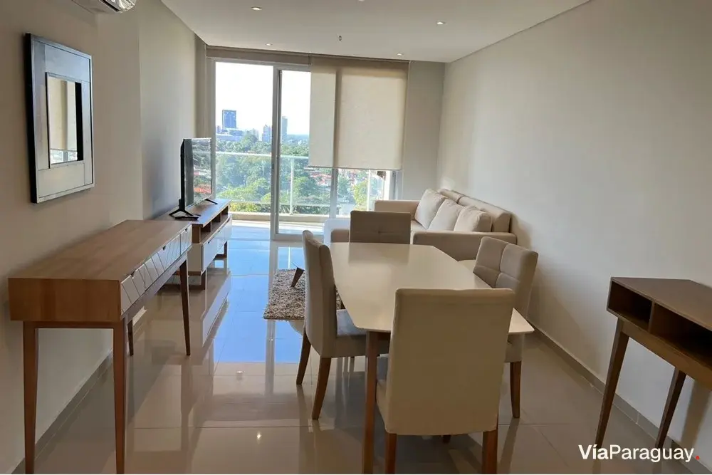 Apartamento mobiliado para alugar em Villa Morra