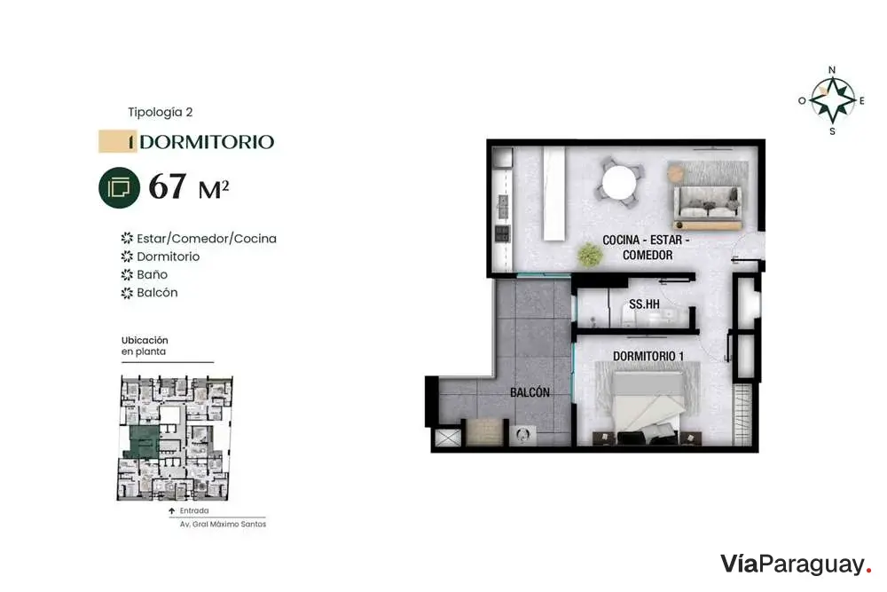 Departamento en venta en Palmanova Las Mercedes, Asunción