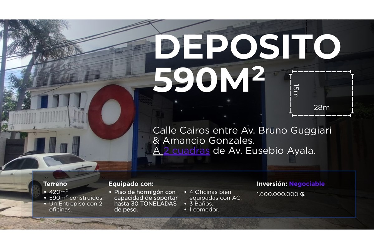 Depósito comercial en venta en Vista Alegre, Asunción