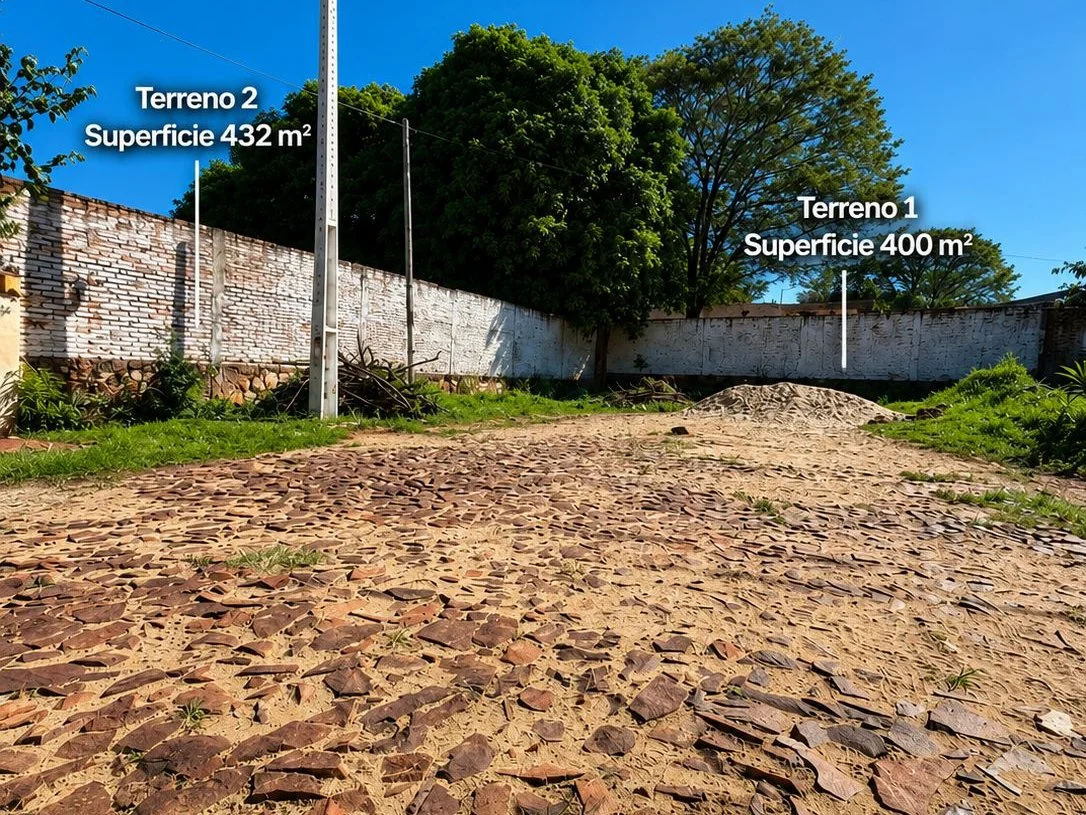 Dos terrenos en venta en Ñemby – 832 m² totales