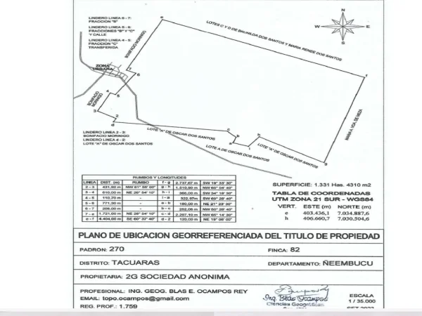 Cattle ranch for sale in Tacuaras, Ñeembucú