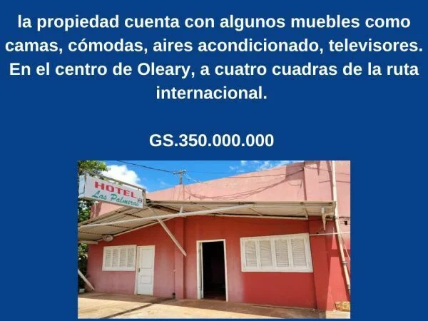 Hotel en venta en Juan E. O'Leary, Alto Paraná
