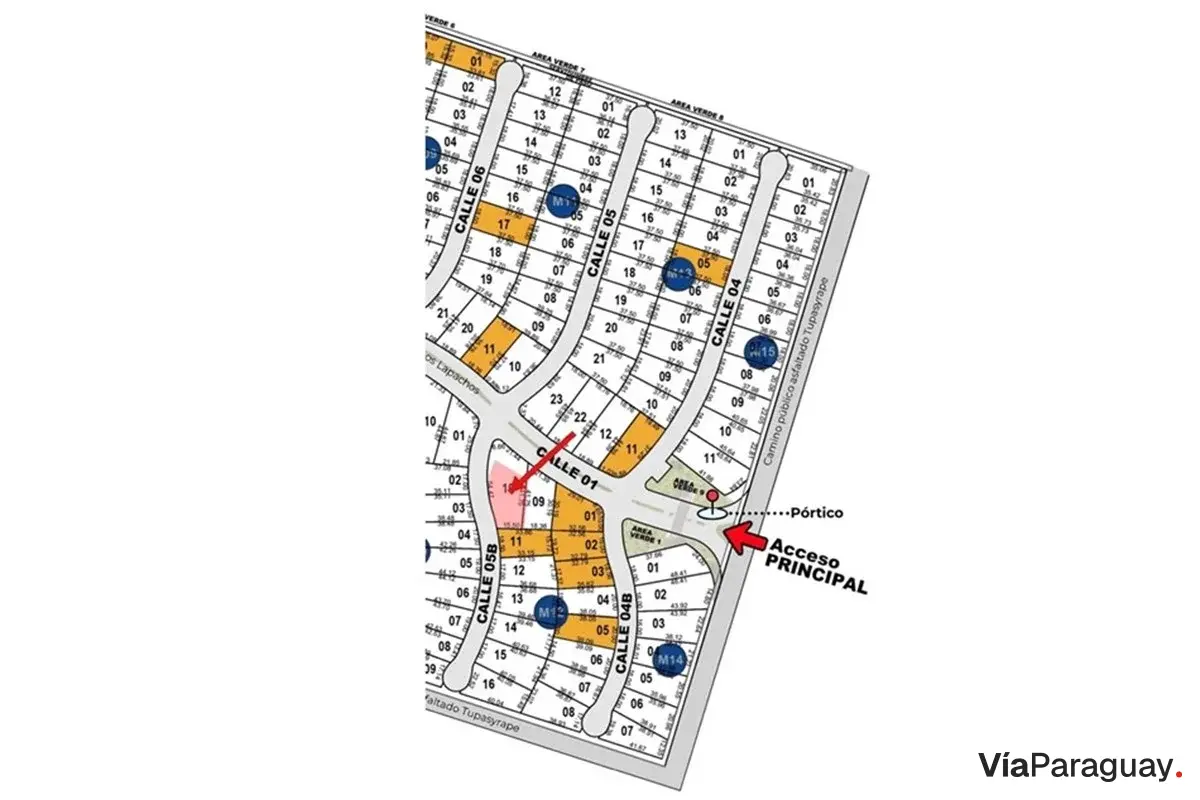Land for sale in Benedicta, gated community in Encarnación