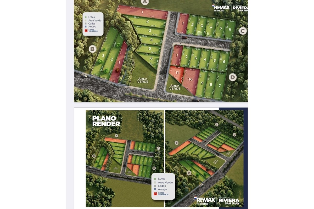 Lots for sale at Residencial Riviera, San Juan del Paraná