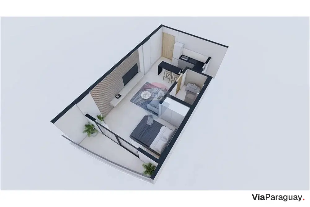 Monoambiente en venta en AYRE Santa Teresa, Ycuá Satí