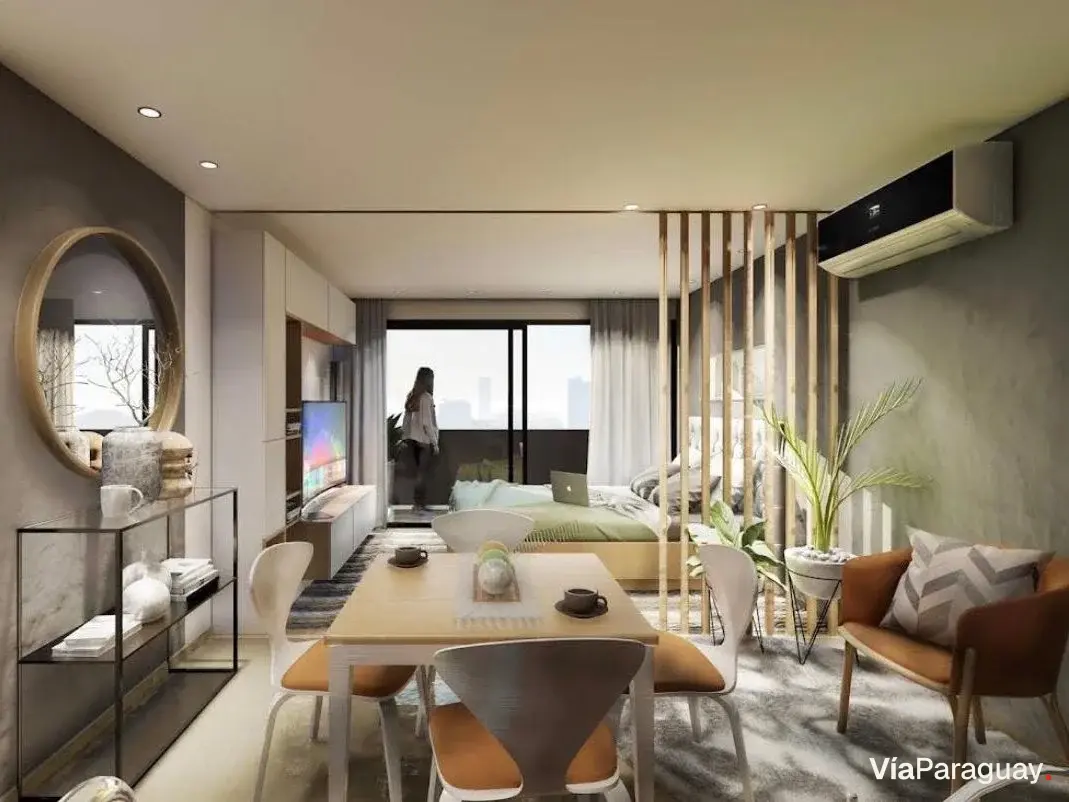 Monoambiente en venta en Edificio Molas Design, Mburucuyá