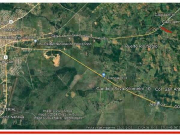 Propiedad rural de 10 has en venta sobre Ruta PY05, Concepción