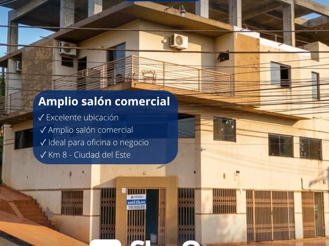 Salão comercial de 160 m² para alugar, Km 8 Monday, Ciudad del Este
