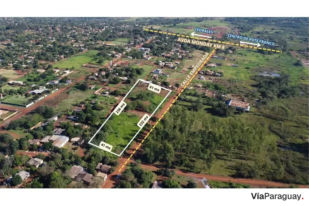 Terreno comercial à venda em Presidente Franco, Km 8 Monday