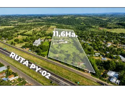 Terreno de 11,6 hectáreas en venta en Caaguazú