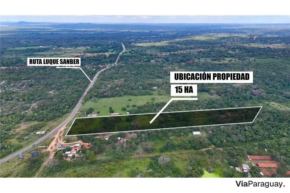Terreno de 15 hectares à venda na rota Luque - San Bernardino