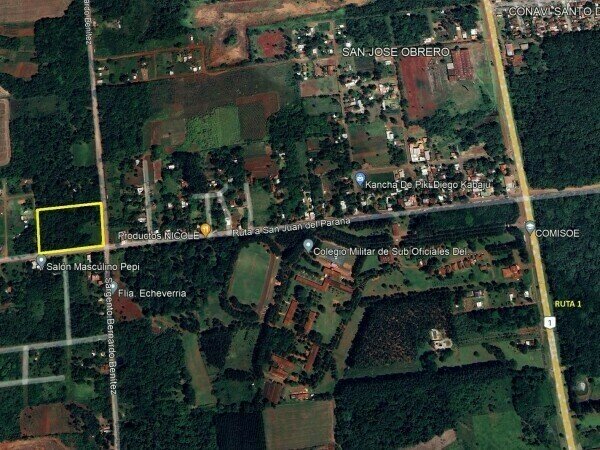 Terreno de 16.500 m² en venta en San Juan del Paraná, Itapúa