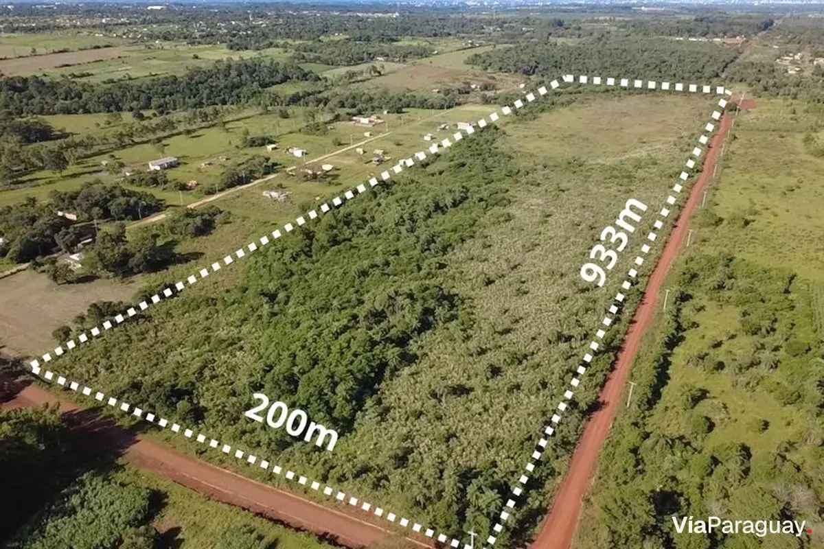 18-hectare land for sale in Minga Guazú