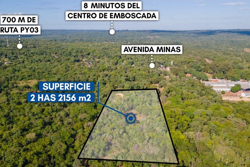 Terreno de 2 hectáreas en venta en Emboscada, Cordillera