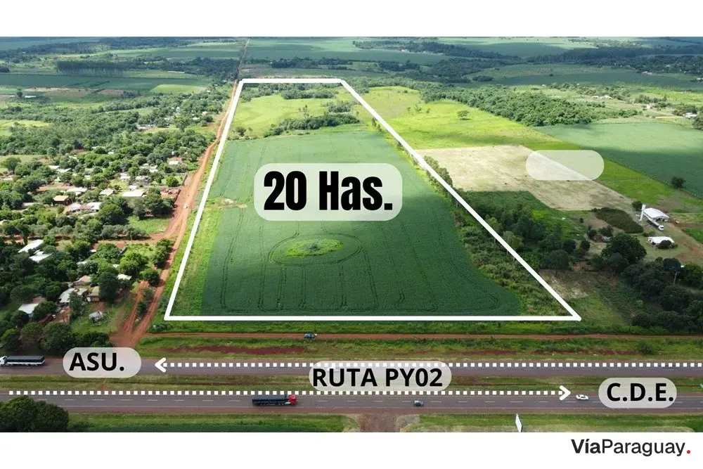 Terreno de 20 ha à venda em Minga Guazú