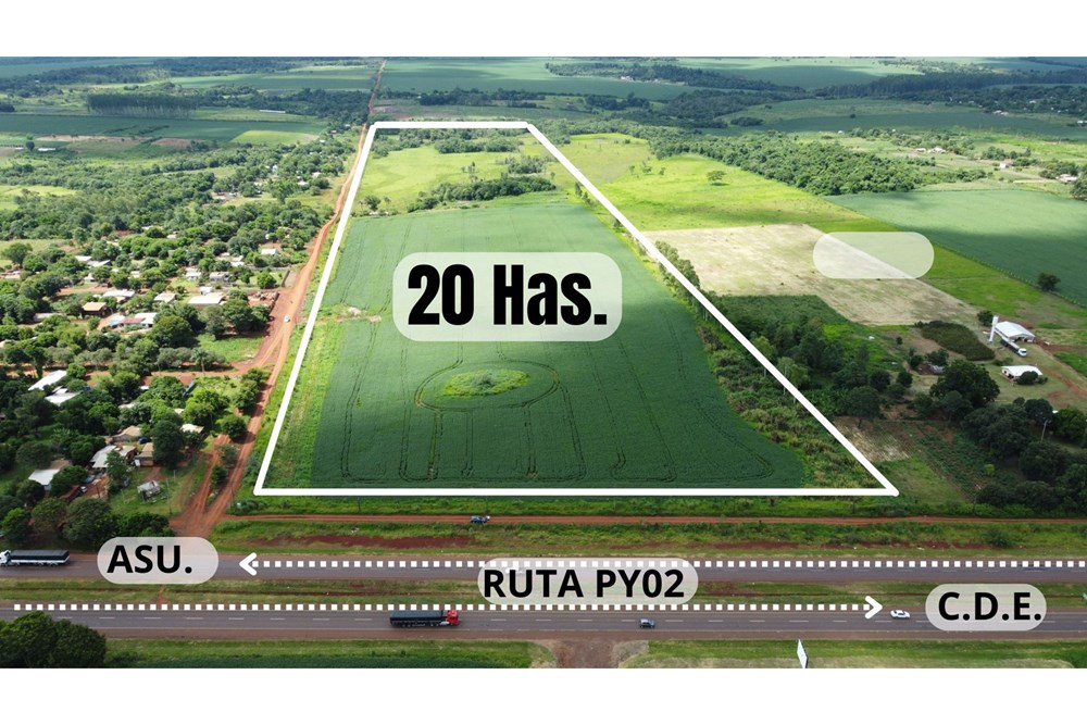 20 ha land for sale in Minga Guazú