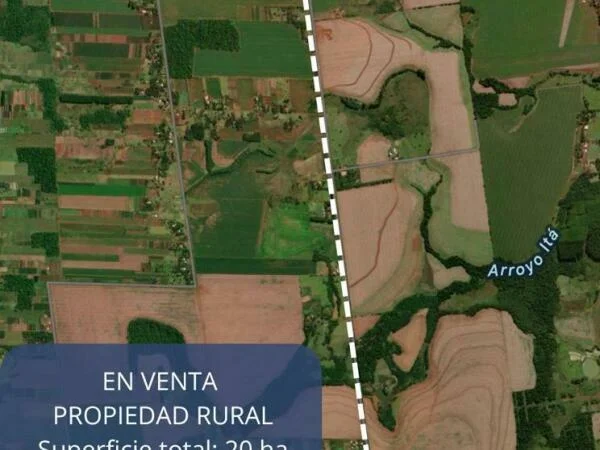 Terreno de 20 hectáreas en venta en Km 30 Acaray, Minga Guazú