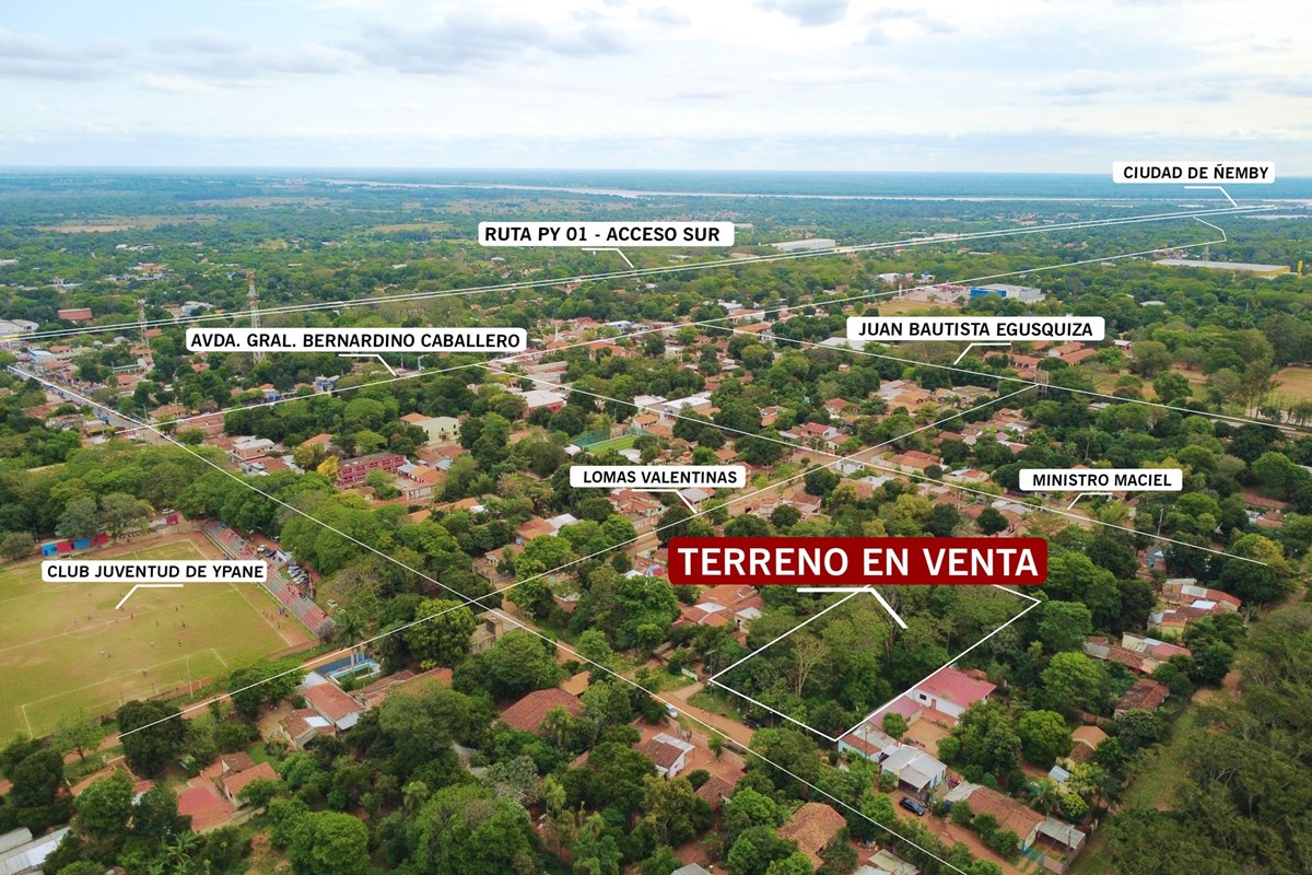 Terreno de 2.040 m² en venta en Ypané, Central