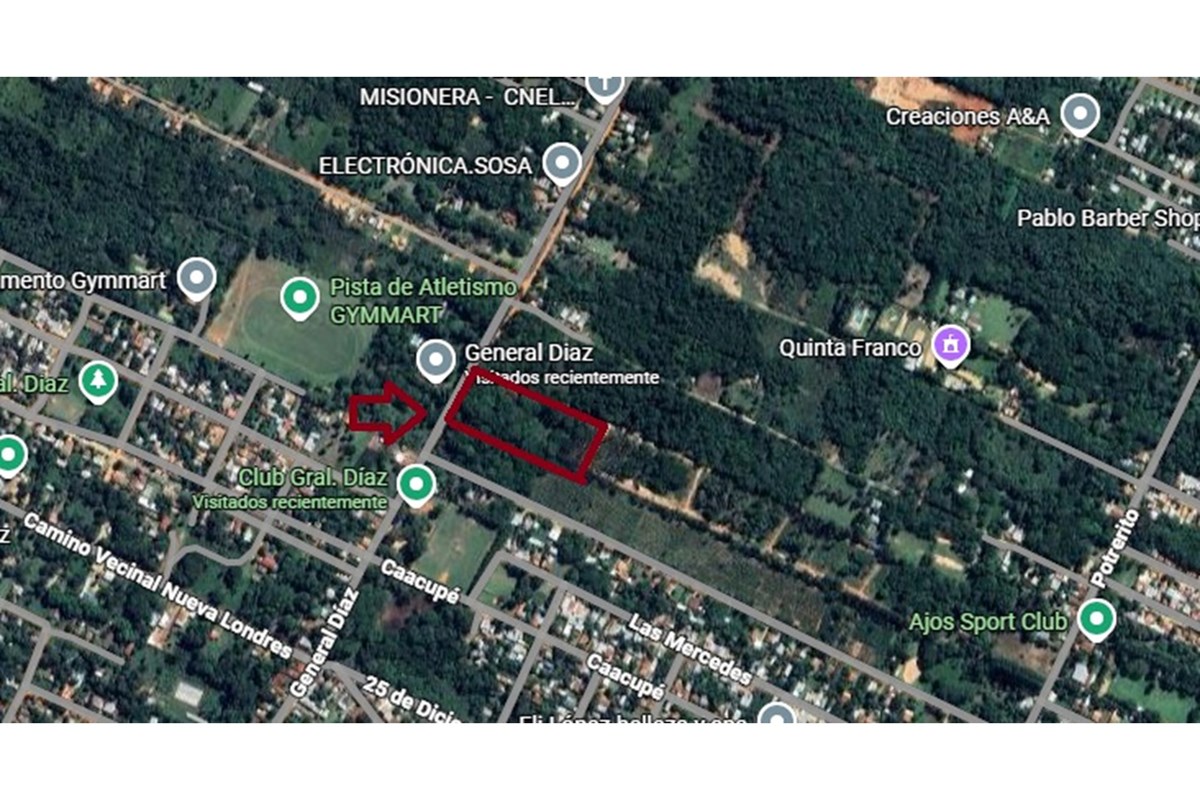 Terreno de 2.280 m² en venta en Coronel Oviedo