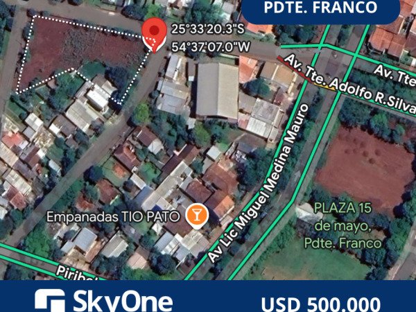 Terreno de 2.540 m² en venta en San Sebastián, Presidente Franco