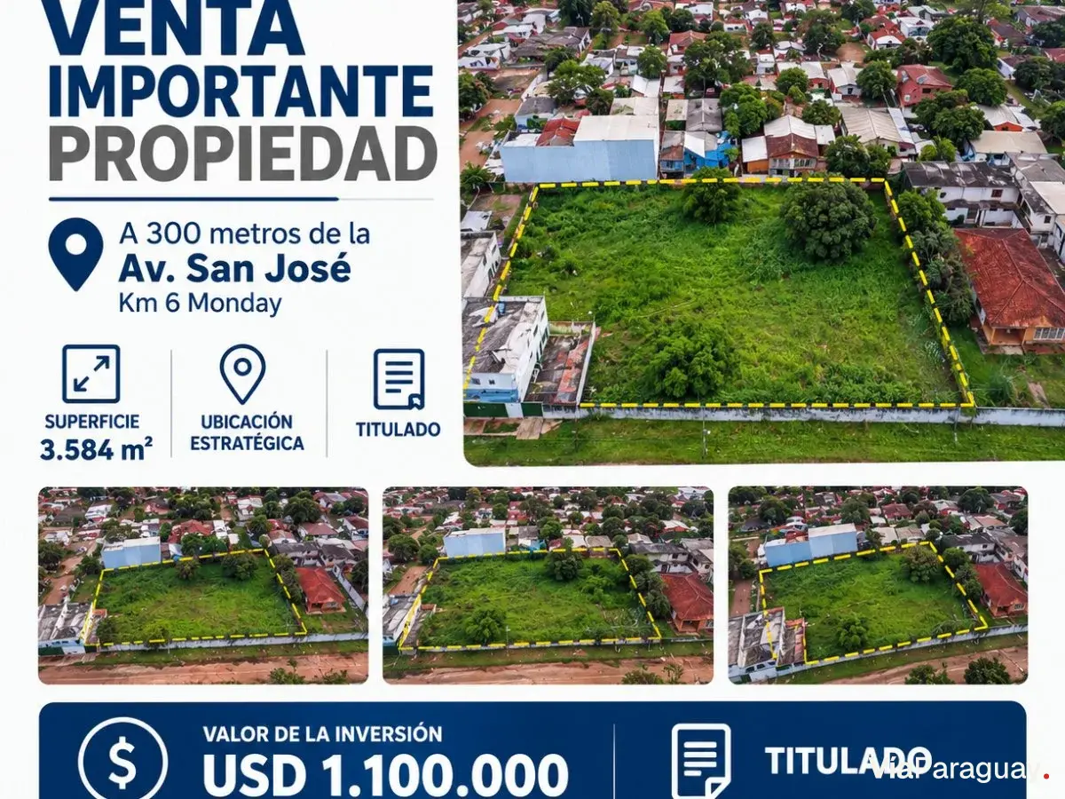 Terreno de 3.584 m² em Ciudad Nueva, Ciudad del Este