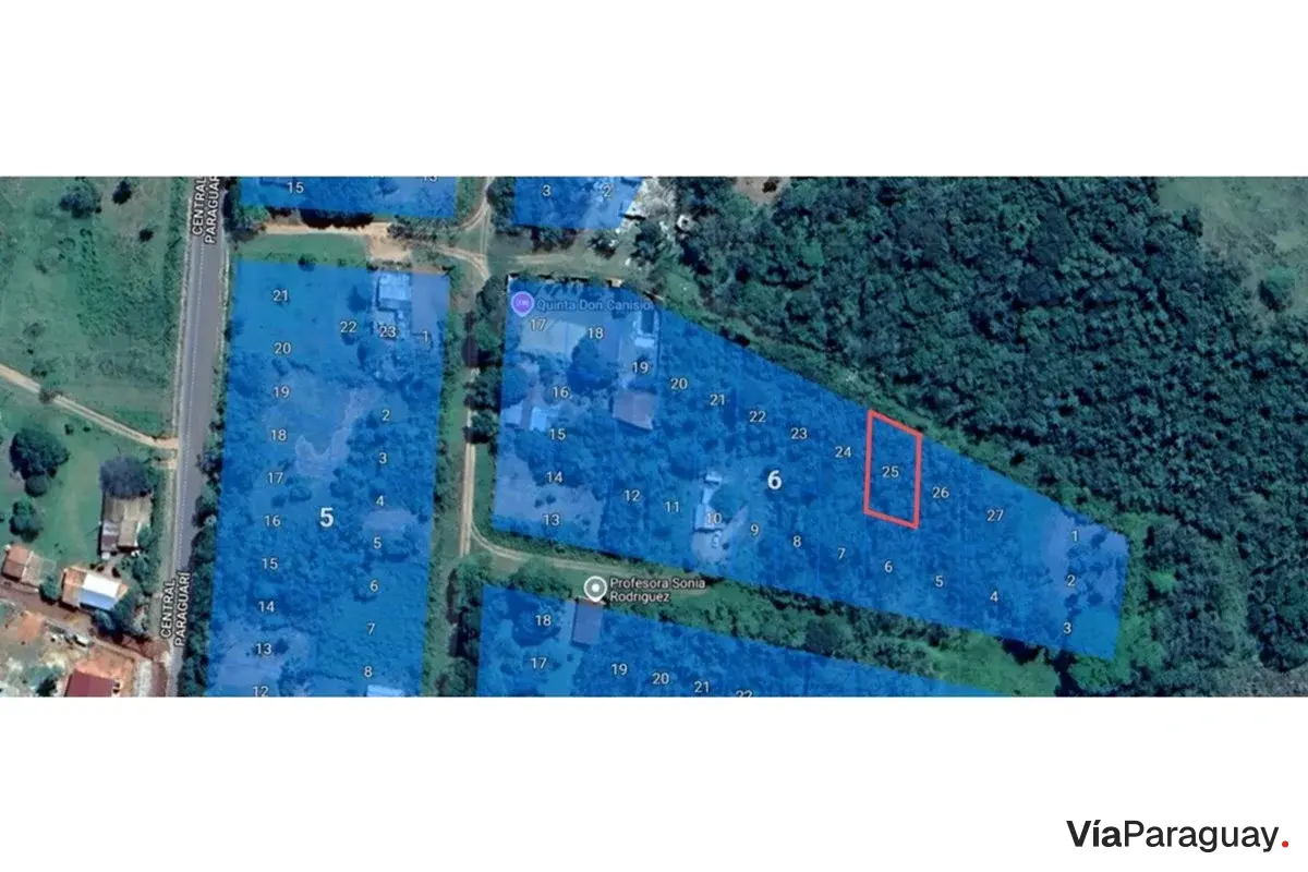 Terreno de 370 m² à venda em Yaguarón, Paraguarí