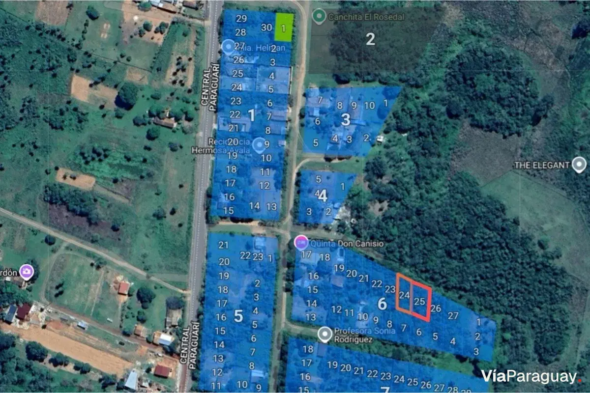 370 m² land for sale in Yaguarón, Paraguarí